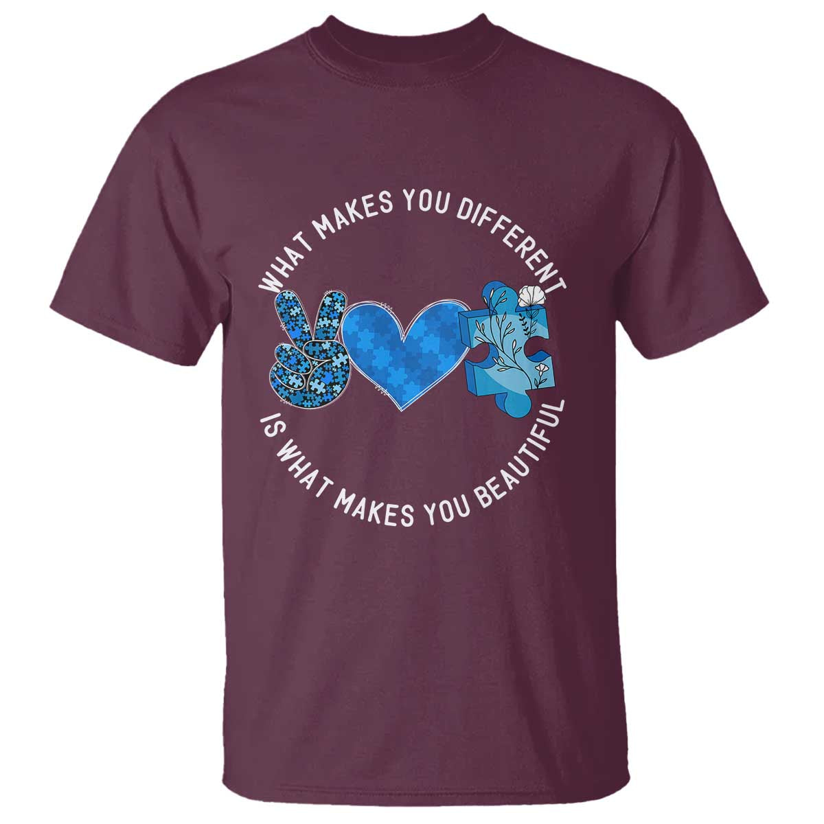 Autism Awareness T Shirt What Makes You Different Is What Makes You Beautiful