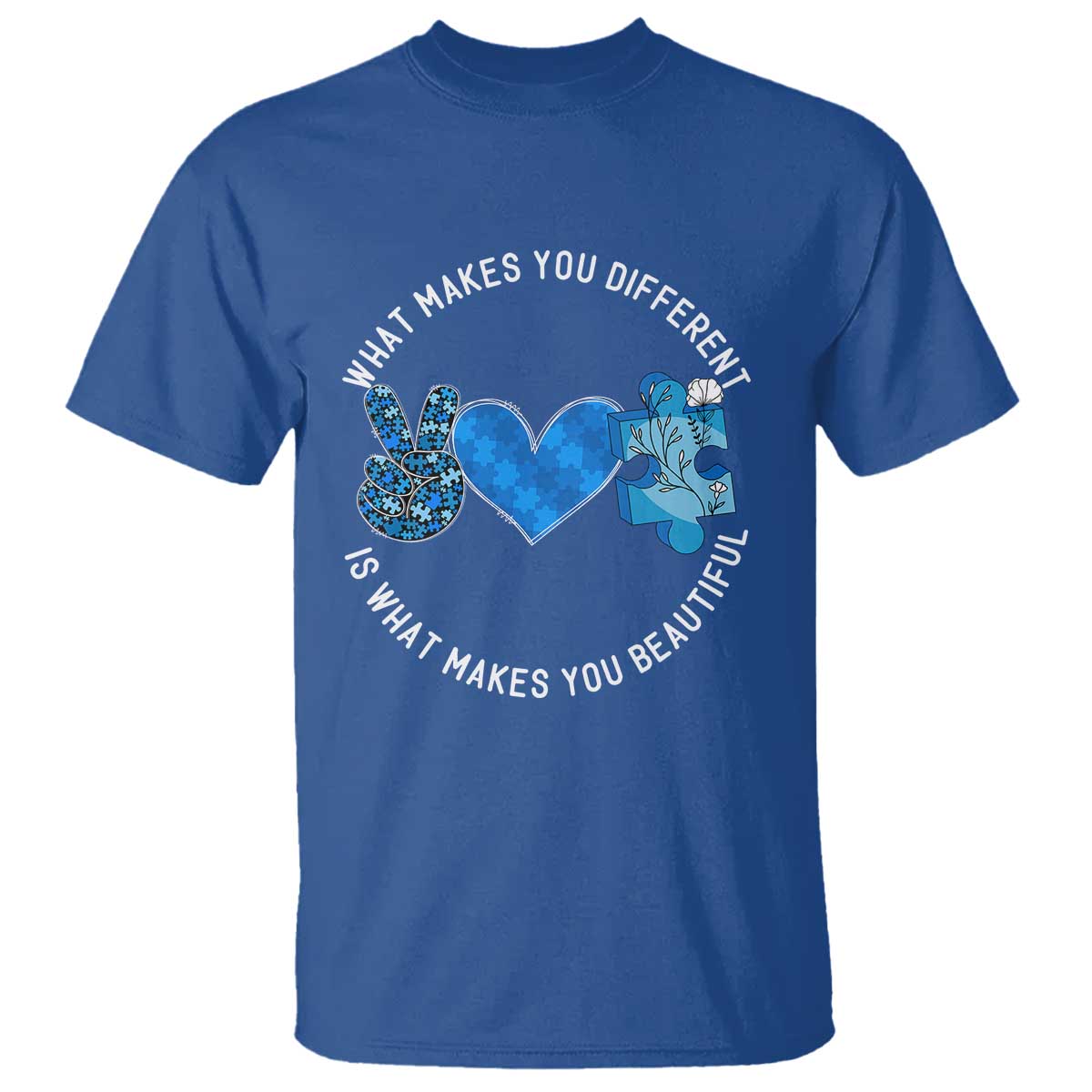 Autism Awareness T Shirt What Makes You Different Is What Makes You Beautiful