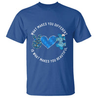 Autism Awareness T Shirt What Makes You Different Is What Makes You Beautiful
