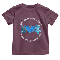 Autism Awareness Toddler T Shirt What Makes You Different Is What Makes You Beautiful