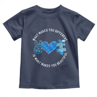 Autism Awareness Toddler T Shirt What Makes You Different Is What Makes You Beautiful