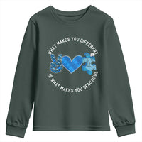 Autism Awareness Youth Sweatshirt What Makes You Different Is What Makes You Beautiful