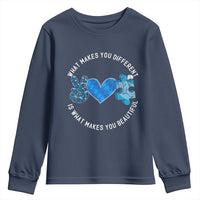 Autism Awareness Youth Sweatshirt What Makes You Different Is What Makes You Beautiful