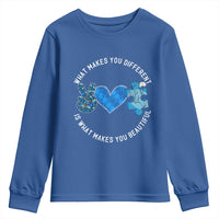 Autism Awareness Youth Sweatshirt What Makes You Different Is What Makes You Beautiful