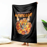 Autistic And Gay Skeleton Explosion Throw Blanket - Wonder Print Shop