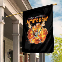 Autistic And Gay Skeleton Explosion Garden Flag - Wonder Print Shop
