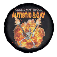 Autistic And Gay Skeleton Explosion Spare Tire Cover - Wonder Print Shop