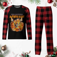 Autistic And Gay Skeleton Explosion Plaid Pajama Set - Wonder Print Shop