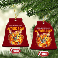 Autistic And Gay Skeleton Explosion Ceramic Ornament - Wonder Print Shop