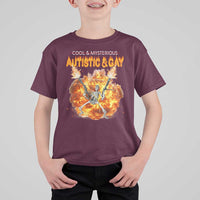 Autistic And Gay Skeleton Explosion T Shirt For Kid - Wonder Print Shop