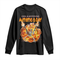 Autistic And Gay Skeleton Explosion Long Sleeve Shirt - Wonder Print Shop