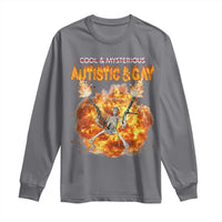 Autistic And Gay Skeleton Explosion Long Sleeve Shirt - Wonder Print Shop