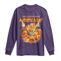 Autistic And Gay Skeleton Explosion Long Sleeve Shirt - Wonder Print Shop