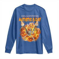Autistic And Gay Skeleton Explosion Long Sleeve Shirt - Wonder Print Shop
