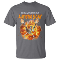 Autistic And Gay Skeleton Explosion T Shirt - Wonder Print Shop