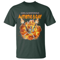 Autistic And Gay Skeleton Explosion T Shirt - Wonder Print Shop