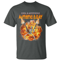 Autistic And Gay Skeleton Explosion T Shirt - Wonder Print Shop