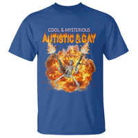 Autistic And Gay Skeleton Explosion T Shirt - Wonder Print Shop