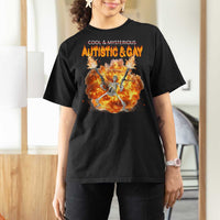 Autistic And Gay Skeleton Explosion T Shirt For Women - Wonder Print Shop