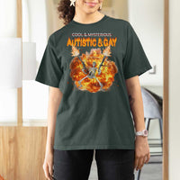 Autistic And Gay Skeleton Explosion T Shirt For Women - Wonder Print Shop