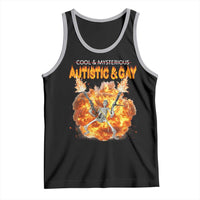 Autistic And Gay Skeleton Explosion Tank Top - Wonder Print Shop