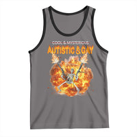 Autistic And Gay Skeleton Explosion Tank Top - Wonder Print Shop