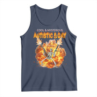 Autistic And Gay Skeleton Explosion Tank Top - Wonder Print Shop