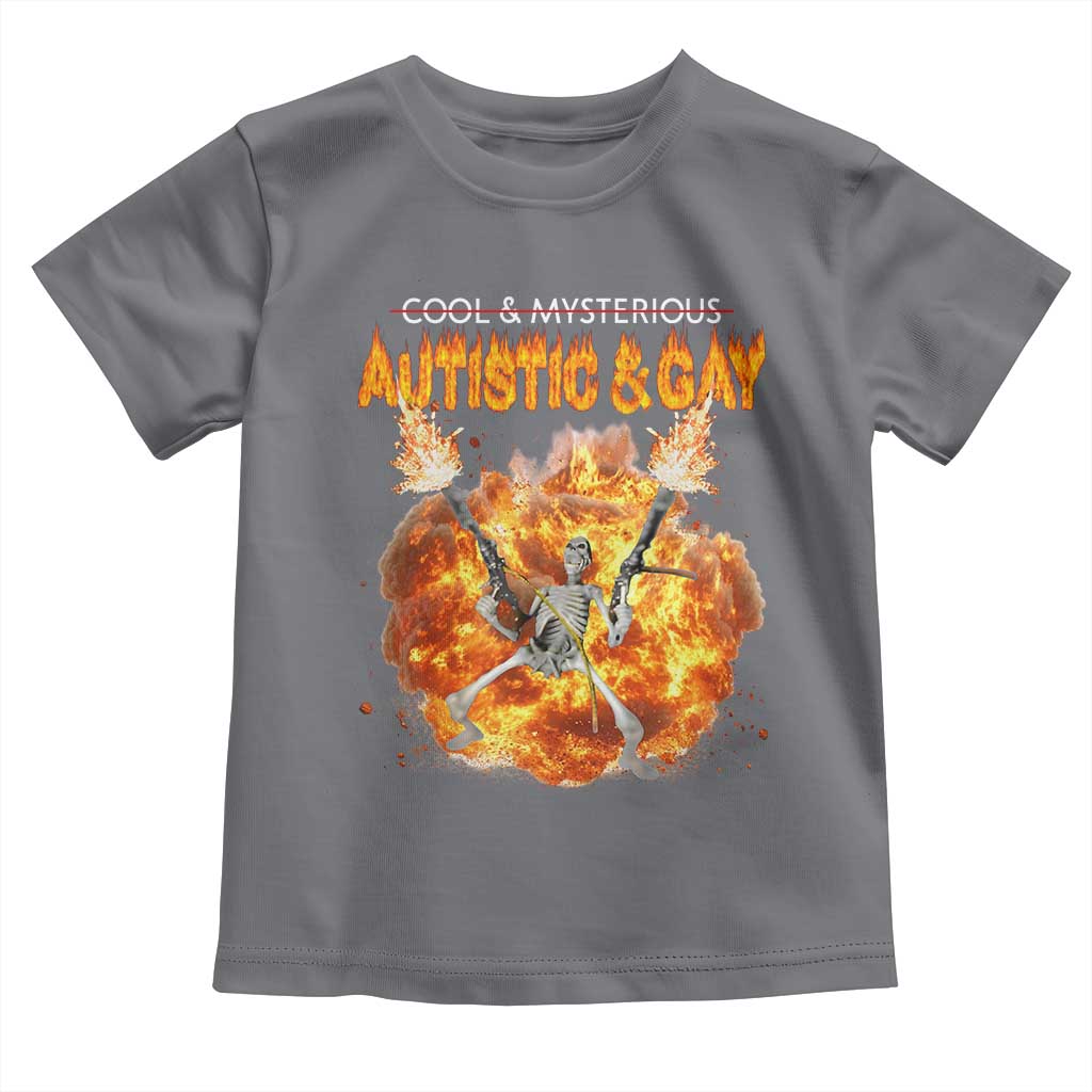 Autistic And Gay Skeleton Explosion Toddler T Shirt - Wonder Print Shop