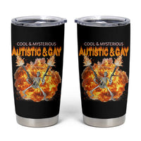 Autistic And Gay Skeleton Explosion Tumbler Cup - Wonder Print Shop