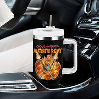 Autistic And Gay Skeleton Explosion Tumbler With Handle - Wonder Print Shop