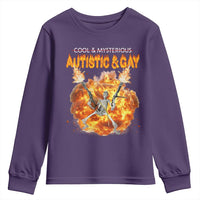 Autistic And Gay Skeleton Explosion Youth Sweatshirt - Wonder Print Shop