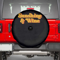 Funny Drinking Spare Tire Cover Sunshine & Wine Retro Drinking Summer Vintage 70's