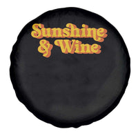 Funny Drinking Spare Tire Cover Sunshine & Wine Retro Drinking Summer Vintage 70's
