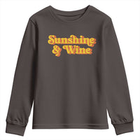 Funny Drinking Youth Sweatshirt Sunshine & Wine Retro Drinking Summer Vintage 70's