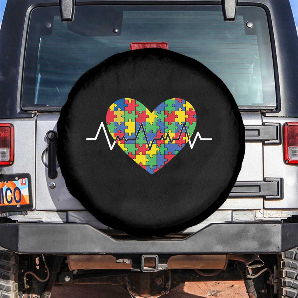 Autism Awareness Love Heart Puzzle Acceptance Spare Tire Cover
