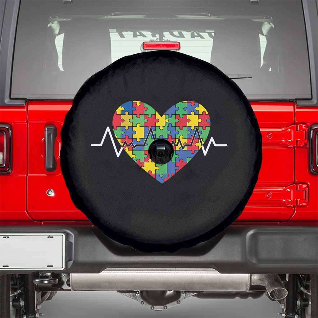 Autism Awareness Love Heart Puzzle Acceptance Spare Tire Cover