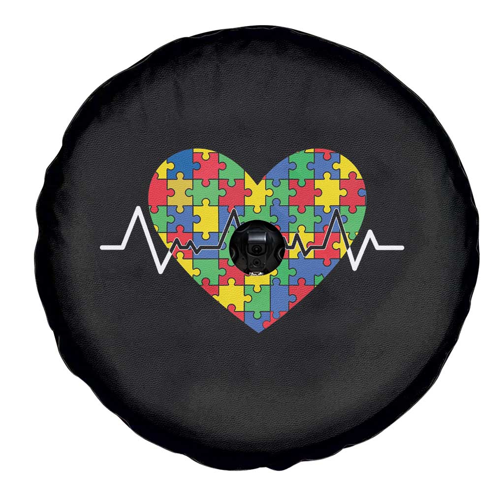 Autism Awareness Love Heart Puzzle Acceptance Spare Tire Cover