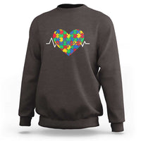 Autism Awareness Love Heart Puzzle Acceptance Sweatshirt