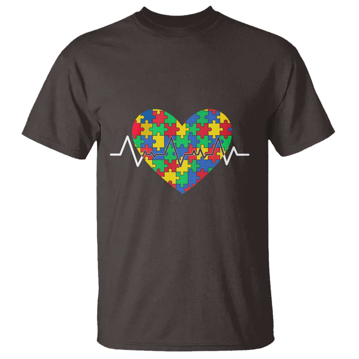 Autism Awareness Love Heart Puzzle Acceptance T Shirt