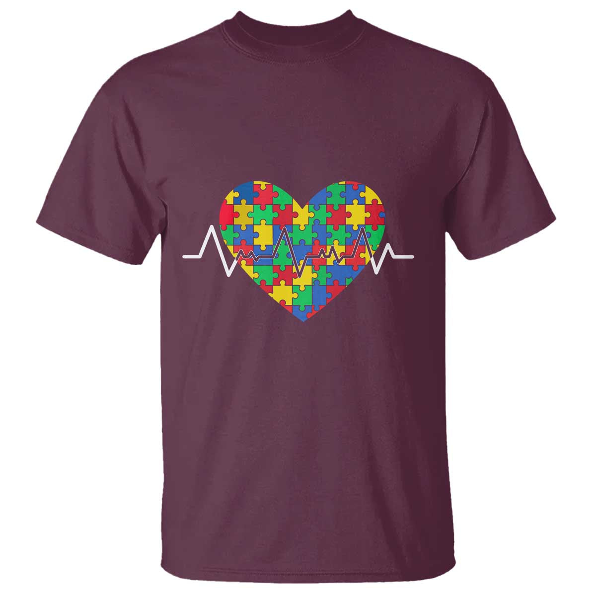 Autism Awareness Love Heart Puzzle Acceptance T Shirt