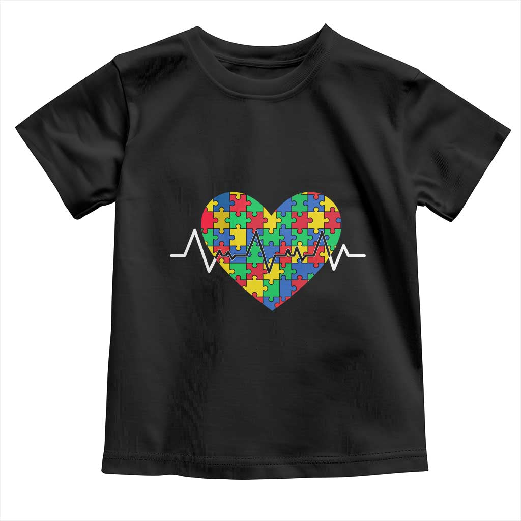 Autism Awareness Love Heart Puzzle Acceptance Toddler T Shirt