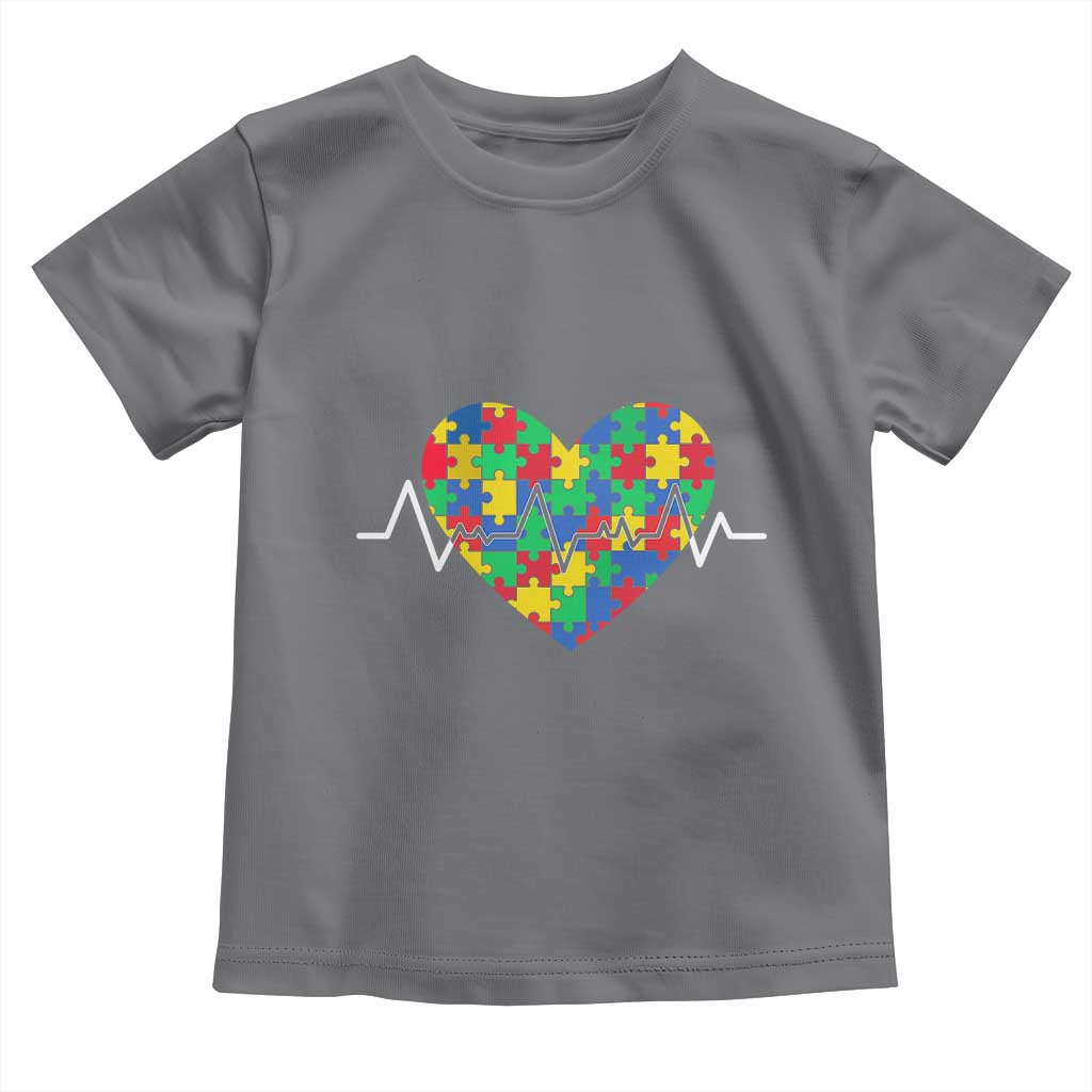 Autism Awareness Love Heart Puzzle Acceptance Toddler T Shirt