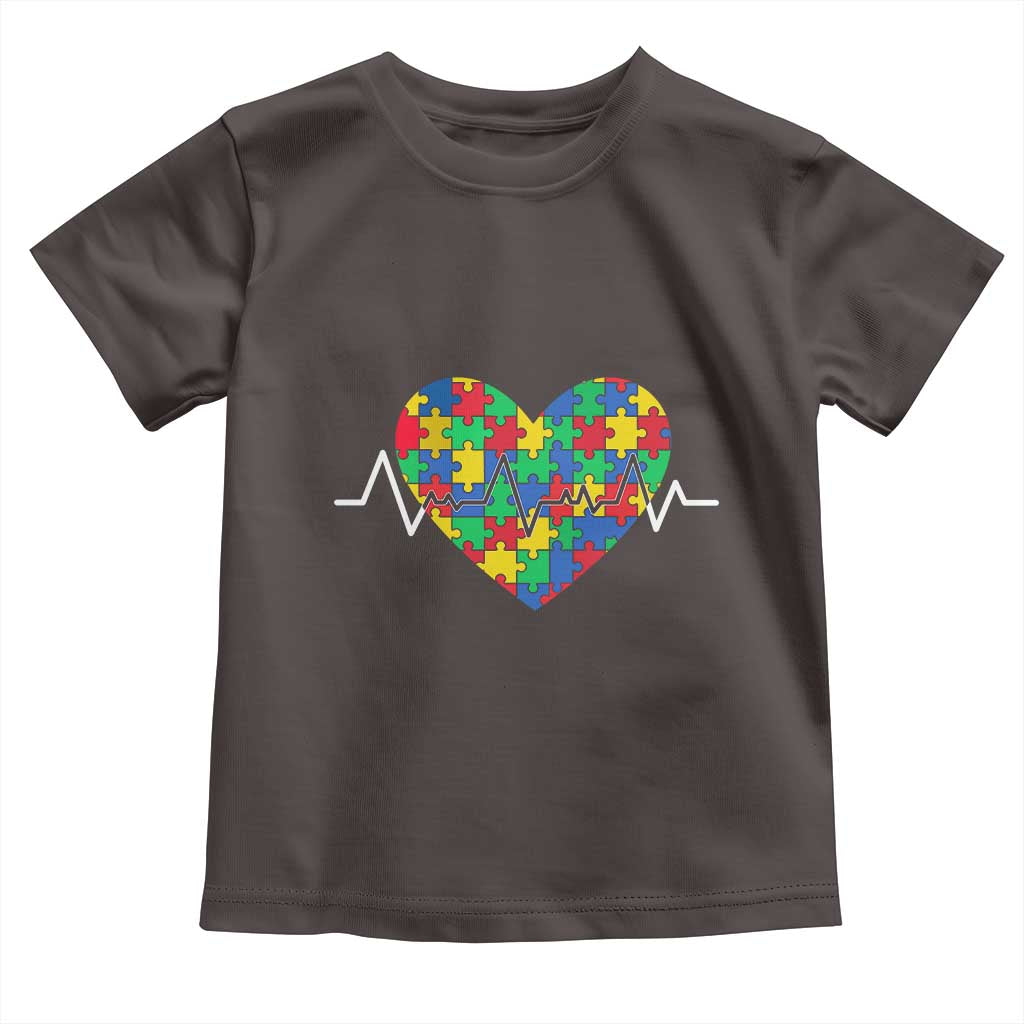 Autism Awareness Love Heart Puzzle Acceptance Toddler T Shirt