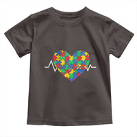 Autism Awareness Love Heart Puzzle Acceptance Toddler T Shirt
