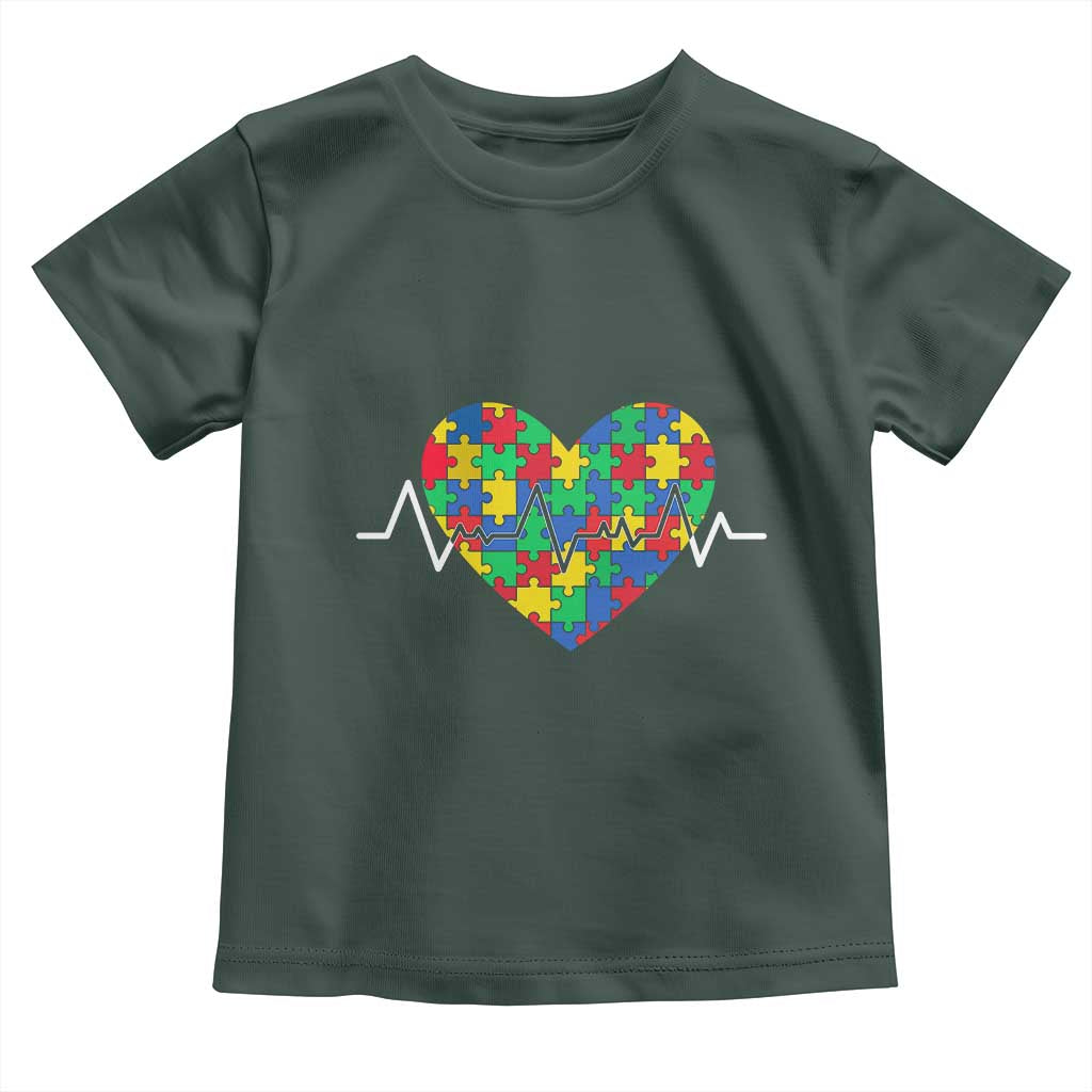 Autism Awareness Love Heart Puzzle Acceptance Toddler T Shirt