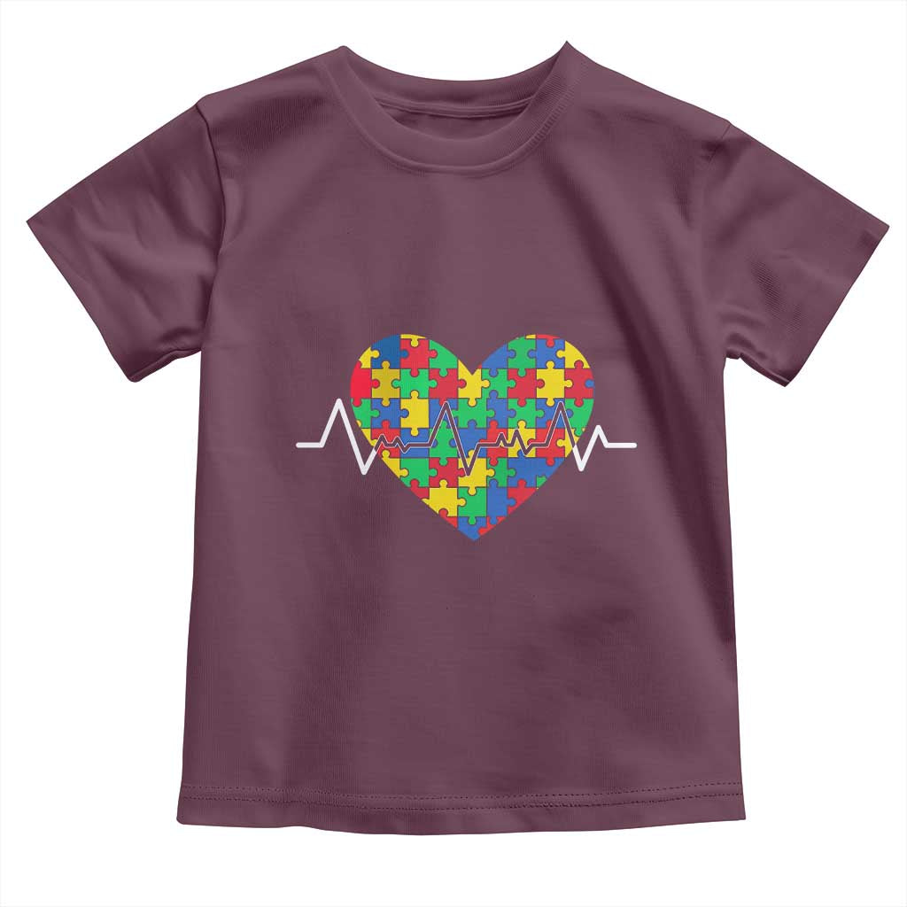 Autism Awareness Love Heart Puzzle Acceptance Toddler T Shirt