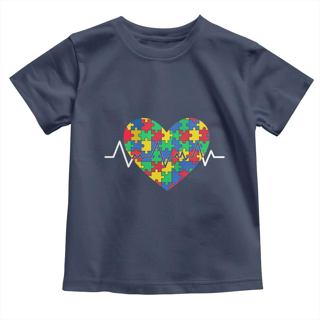 Autism Awareness Love Heart Puzzle Acceptance Toddler T Shirt