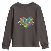 Autism Awareness Love Heart Puzzle Acceptance Youth Sweatshirt