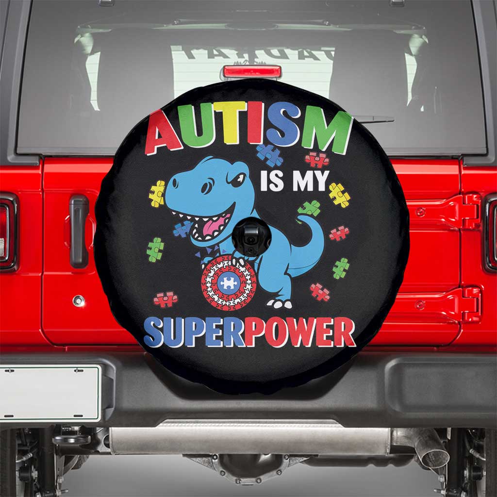 Autism Awareness Is My Superpower Spare Tire Cover Cute Dinosaur Dino Kids Boys