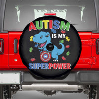 Autism Awareness Is My Superpower Spare Tire Cover Cute Dinosaur Dino Kids Boys